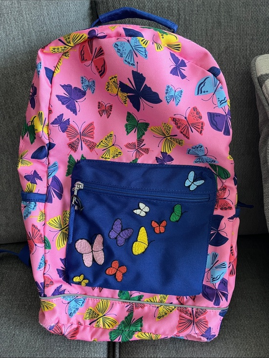 Hanna Andersson Other - Hanna Andersson Kids Butterfly Print Pink & Blue Backpack